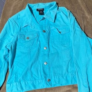 Metrostyle Blue Aqua Jean Jacket